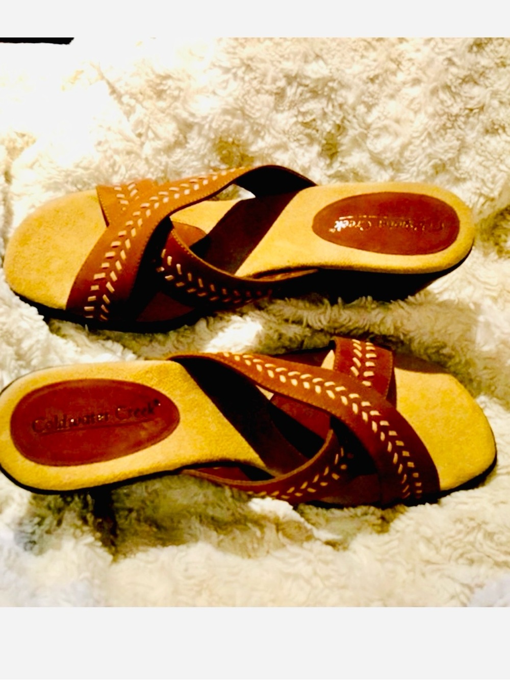 COLDWATER CREEK size 9.5 Leather Heeled Sandals Comfort NEW! $148